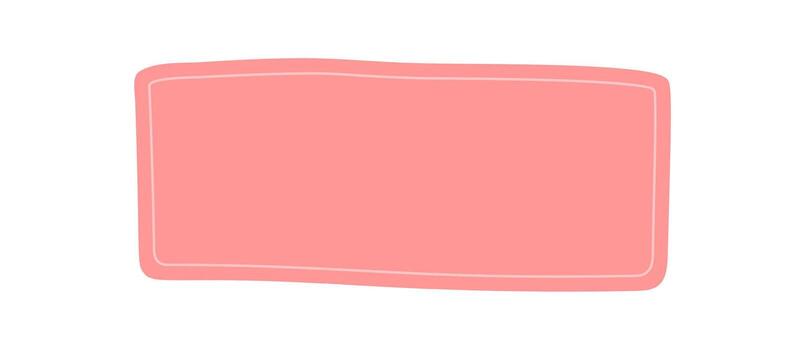 Pink fluid frame with wavy hand drawn rectangle form, perfect as template or label. Banner and card box background for creative text, soft organic style for unique graphic design uses. vector