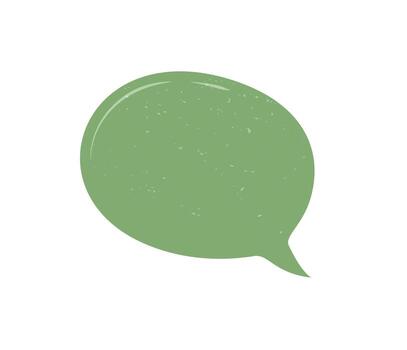 Organic rough speech bubble with patch box form and subtle paper texture. Hand drawn circle detail and grunge effect add to the chat message look, perfect for communication or dialogue concepts. vector