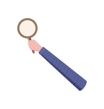 Cartoon hand holding blank circle sign. Isolated design template for review, feedback, or opinion concepts. A creative symbol for vote, comment, or gesture ideas. Simple and modern style, suitable vector