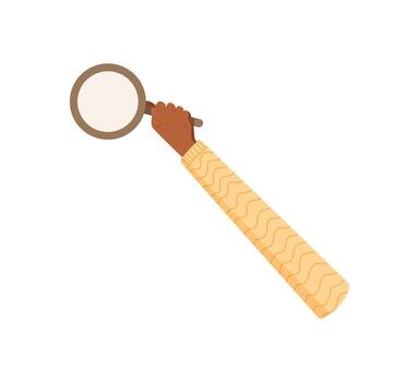 Hand hold circle in cartoon graphic style. A simple cartoon hand grip on circular template symbol. Use for feedback, review, survey, comment, vote, opinion, or satisfaction design. vector