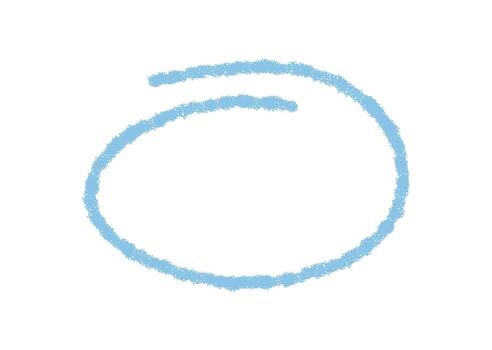 Crayon sketch circle quote frame outline with blue chalk background. Hand drawn round graphic and speech outline, ideal for modern quote or message display, artistic and playful frame. vector