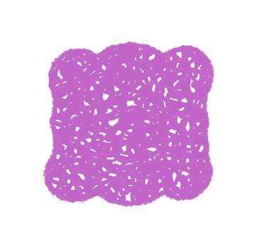 maravilloso lápiz de color bosquejado Vieira rectángulo marco con ondulado frontera y sutil tiza sombreado. retro bosquejo estilo antecedentes en vívido púrpura, gráfico y2k elemento para artístico diseño conceptos. vector