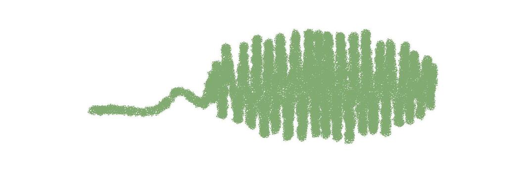 Chalk sketch speech bubble icon in green. Balloon for dialog and chat, with message as conversation element. Hand drawn bubble style, rustic grunge mood, seamless for social media or playful text vector