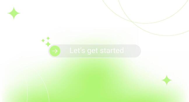 Glassmorphism Call to Action Button Light Green Arrow vector