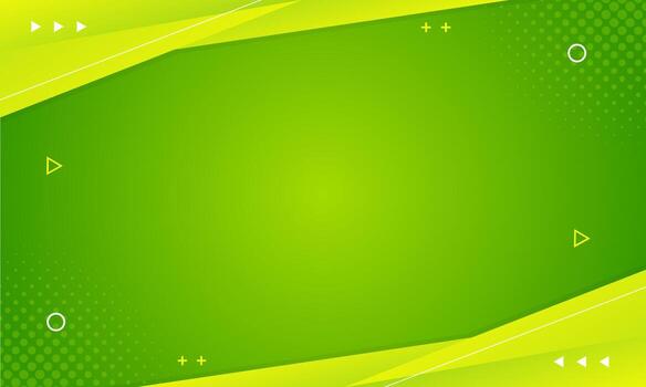 Modern green gradient background with halftone and geometric shapes vector