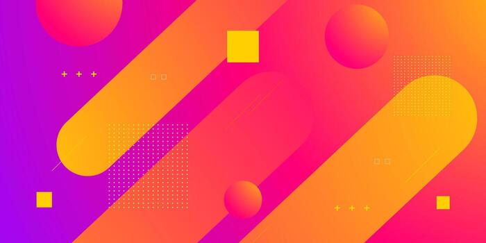 Abstract colorful gradient orange and purple background. Dynamic shapes color pattern geometric concept. Trendy banner background. vector