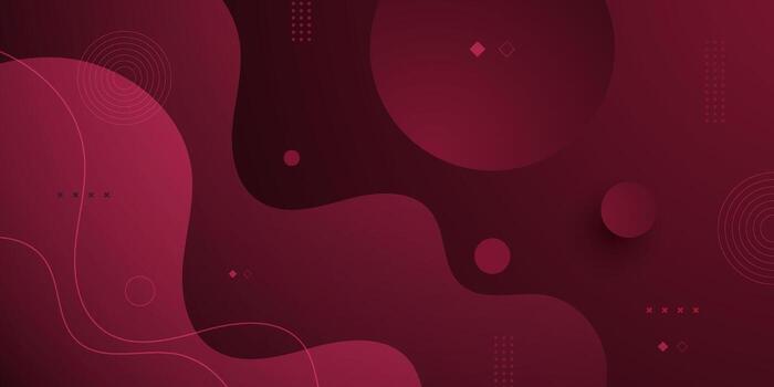 resumen oscuro rojo ola fluido bandera antecedentes. sencillo geométrico modelo formas concepto. vector