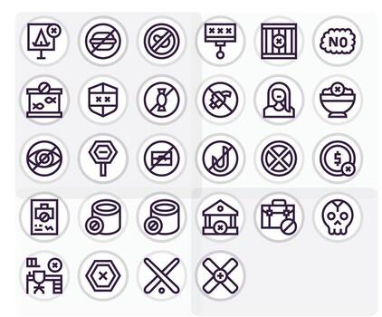 Not Allowed Icon Repository containing 28 Bold Line 64x64 Display Perfect graphics vector