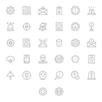 32 128x128 Delgado línea íconos optimizado para crítico píxel Perfecto monitor vector