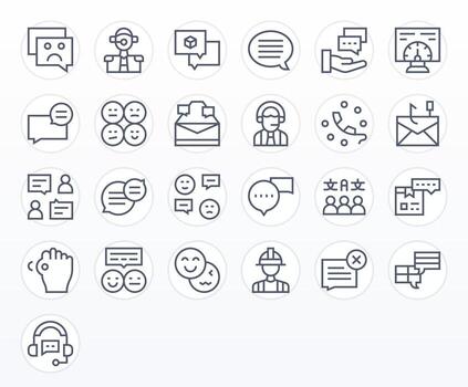 25 regular línea íconos diseñado para respuesta en alto resolución editable formato vector