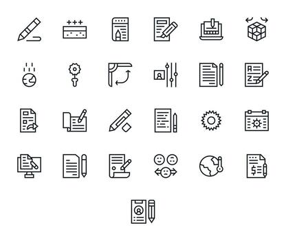 25 Regular Line Display Perfect Vectors for Change Theme