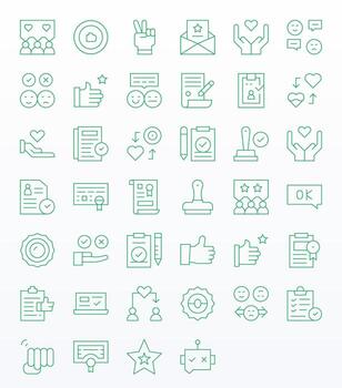 Approval Graphics featuring 40 Thin Line Grid Fitted High Resolution Designs vector