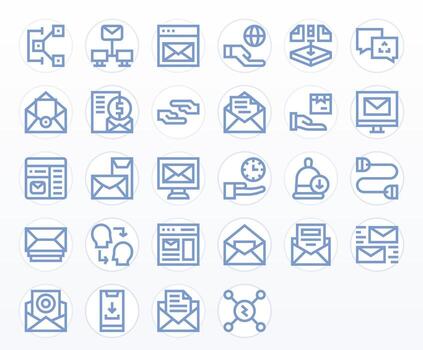 Receive Icon Toolkit featuring 28 Grid Fitted 256x256 Bold Line elements vector