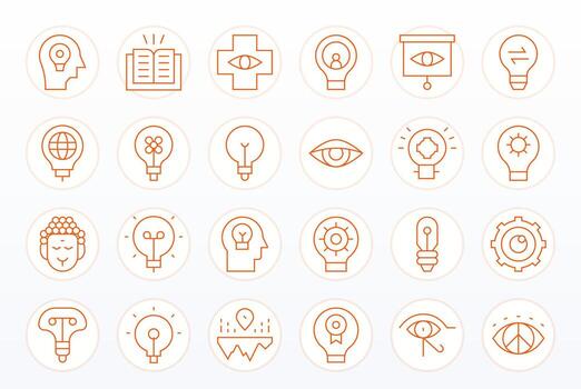 Insight Design Icons featuring 24 Grid Fitted Thin Line Style vector