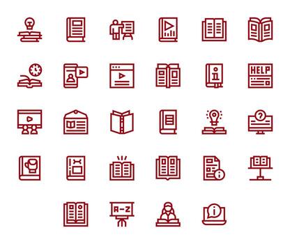 28 Bold Line Grid Fitted Icons crafted for Tutorial Retina Ready applications vector