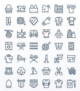 Fabric Icon Repository containing 42 Regular Line High Resolution Pixel Optimized graphics vector