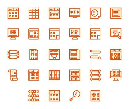 Rows Icon Repository containing 28 Bold Line 256x256 Display Perfect graphics vector