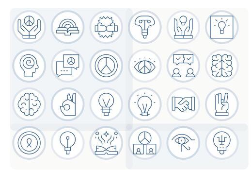 24 Thin Line Editable 64x64 Icons from Understanding Suite vector