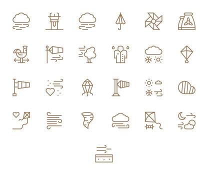 25 256x256 regular línea íconos optimizado para viento monitor Perfecto monitor vector