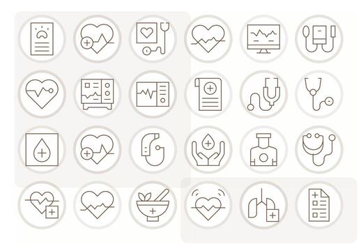 24 Delgado línea píxel optimizado vectores para vital tema