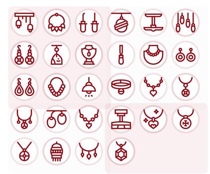 28 256x256 Bold Line Icons optimized for Pendant PIXEL Perfect display vector