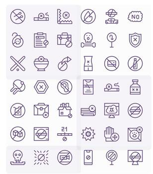 Forbidden Graphics featuring 42 Regular Line Pixel Aligned 128x128 Designs vector