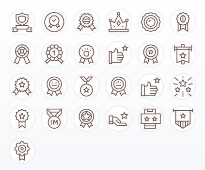 parte superior calidad escalable conjunto presentando 25 píxel optimizado regular línea alto resolución íconos vector