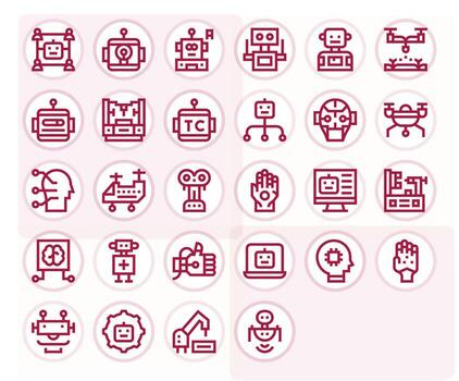 28 Bold Line Editable 256x256 Icons from Robotics Suite vector