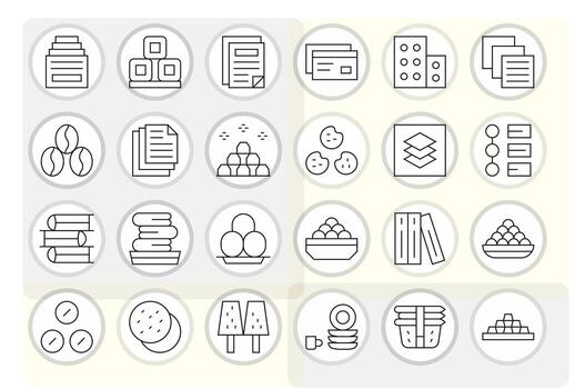 Stack Premium Bundle with 24 High Resolution PIXEL Perfect Thin Line Icons vector