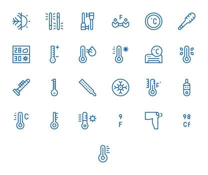 25 Regular Line PIXEL Perfect Icons tailored for Celsius 256x256 interface vector