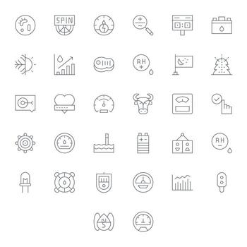 Thin Line PIXEL Perfect Icons from Indicator Set with 32 High Resolution Icons vector