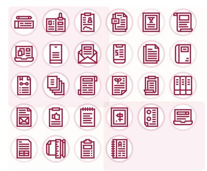 28 Bold Line Display Perfect Icons crafted for Paperwork 256x256 applications vector
