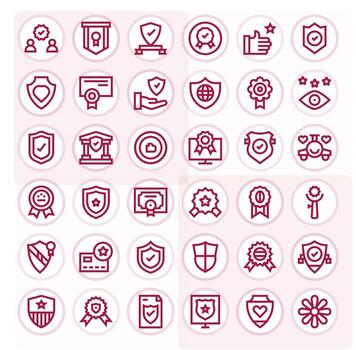 36 Icons for Trustworthy optimized in Pixel Optimized 64x64 Bold Line resolution vector
