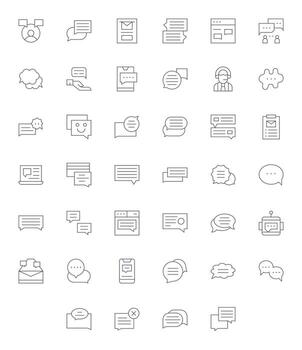 40 256x256 Thin Line Icons for Reply with Display Perfect precision vector