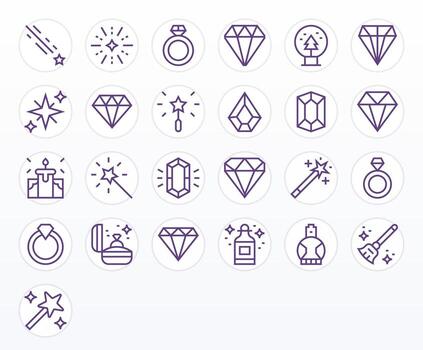 brillar icono caja de herramientas presentando 25 píxel alineado 64 x 64 regular línea elementos vector