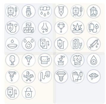 goteo icono caja de herramientas presentando 32 monitor Perfecto alto resolución Delgado línea elementos vector