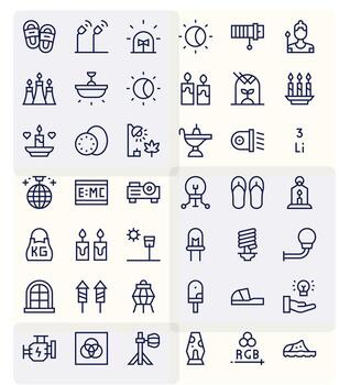 Light Graphics featuring 42 Regular Line Editable 256x256 Designs vector