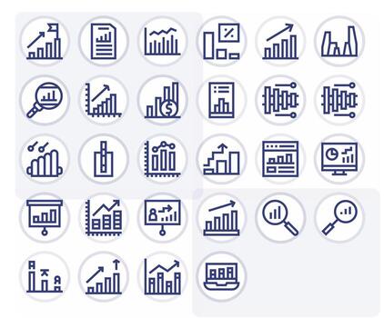 28 Bold Line PIXEL Perfect 256x256 Icons from Bar Graph Suite vector