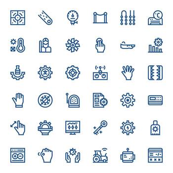 36 Retina Ready Bold Line Icons optimized for Control Display Perfect display vector