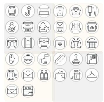 sostener icono repositorio conteniendo 32 Delgado línea alto resolución detalle mejorado gráficos vector