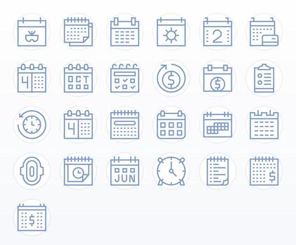 25 Regular Line PIXEL Perfect Icons crafted for Monthly High Resolution applications vector