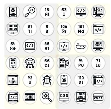 código icono repositorio conteniendo 36 negrita línea 256x256 píxel alineado gráficos vector