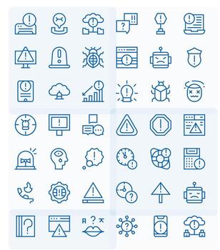 42 Regular Line Icons from Issue in 64x64 PIXEL Perfect Quality vector