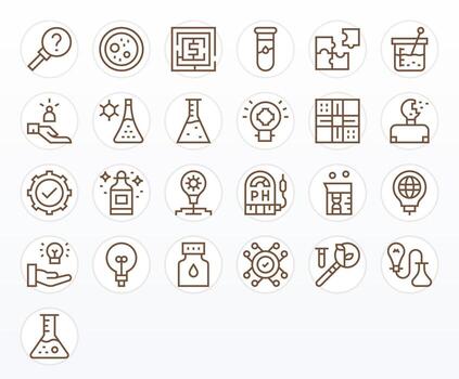 Regular Line Display Perfect Icons from Solution Set with 25 256x256 Icons vector