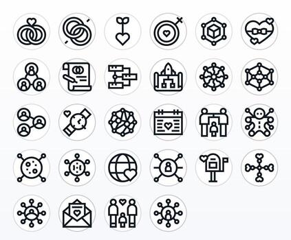 Relationship Icon Repository containing 28 Bold Line 256x256 PIXEL Perfect graphics vector