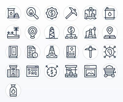 25 Regular Line Icons designed for Resource in 128x128 Pixel Optimized format vector
