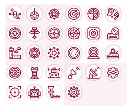 Radar Icon Repository containing 28 Bold Line 256x256 PIXEL Perfect graphics vector