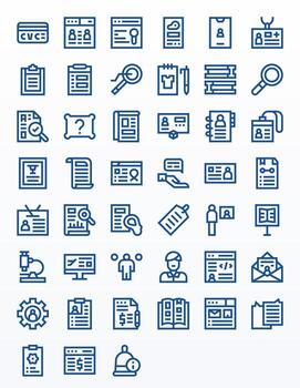 45 alto resolución íconos para detalles en píxel optimizado negrita línea formato vector