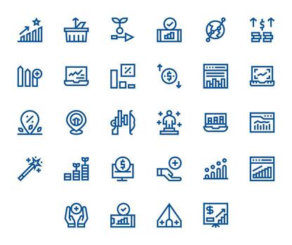 28 Icons for Increase optimized in Editable 256x256 Bold Line resolution vector