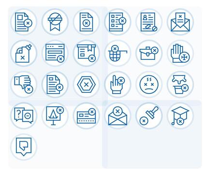 25 Regular Line Display Perfect Vectors for Not Accepted Theme